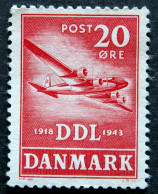 Denmark 1943 100 Years Of The Danish Aviation Company  MiNr.280    MNH (**)  ( Lot L 749 ) - Ungebraucht