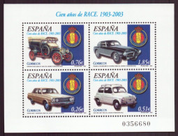 Espagne, 2003, BF N° 117 ** " 100 Ans De Courses " ( Côte 12€ ) - Blocs & Feuillets