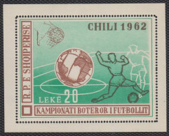 Soccer World Cup 1962 - Football - ALBANIA - S/S Perf. MNH - 1962 – Cile