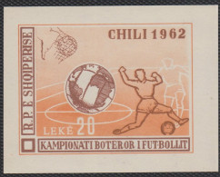 Soccer World Cup 1962 - Football - ALBANIA - S/S Imperf. MNH - 1962 – Chile