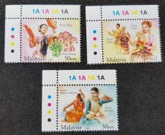 Malaysia Traditional Dance 2005 Costumes Dances Culture Attire Cloth Indian Chinese Malay Art (stamp Plate) MNH - Malaysia (1964-...)