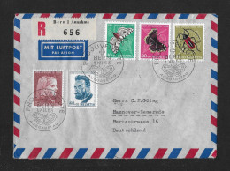 1953 PRO JUVENTUTE ► Sehr Schöner FDC Chargé Satz-Brief Per Luftpost Nach Hannover-Bemerode    ►SBK-J148 Bis J152◄ - Covers & Documents