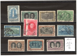 ARGENTINE 1910 YT N° 148 à 158 Oblitérés - Used Stamps