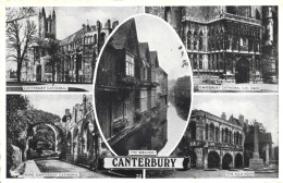 CANTENBURY, KENT, MULTIPLE VIEWS, ARCHITECTURE, CHURCH, ENGLAND, UNITED KINGDOM, POSTCARD - Canterbury