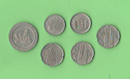 Spagna Lotto 6 Coins Differents X 10 + 50 + 200 Pesetas Spain  España Toutes Les Années Différentes Brass Coin - Eerste Muntslagen
