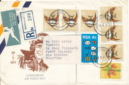 South Africa RSA Registered Cover Sent Air Mail To Faroe Islands 9-10-1975 Topic Stamps - Covers & Documents