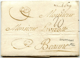 LUXEMBOURG - LUXBRG. MANUSCRIT SUR LETTRE DE LUXEMBOURG POUR LA FRANCE, 1760 - ...-1852 Préphilatélie