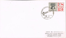 53750. Carta KENNEDY SPACE CENTER Florida 1975. Space, Espacio, Apollo-Soyuz - Storia Postale
