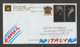 U.S.A.:  2013  COVER  AIR  MAIL  WITH  3  STAMPS  -  TO  ITALY - Brieven En Documenten