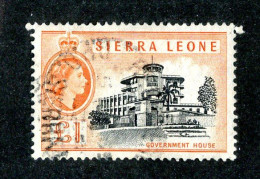 8212 BCXX 1956 Sierra Leone Scott # 207 Used Cv$32.50 - Sierra Leona (...-1960)