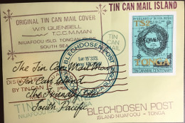 Tonga 1982 Tin Can Mail Cover Specimen Minisheet MNH - Tonga (1970-...)