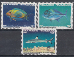 French Polynesia Polinesie 1983 Fish Mi#369-371 Mint Never Hinged - Neufs