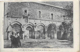 CPA Saint Benoit Les Ruines Du Cloitre Roman Du XII° Siècle - Saint Benoît