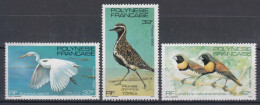 French Polynesia Polinesie 1982 Birds Mi#362-364 Mint Hinged - Neufs