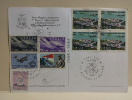 Italia 4x Postcards 75° Aeronautica Militare, I° Volo Aereo A Reazione Italiano. - Sammlungen