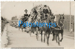 223037 ARGENTINA COSTUMES CARRIAGE OLD CARRUAJE FUNEBRE PHOTO NO POSTAL POSTCARD - Argentine