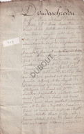 Merendree - Manuscript 1781 Betreffende Erfenis Van Jean Hebbelinck, Met Meerdere Signaturen (adel)   (V2913) - Manuscripten