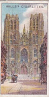 11 The Cathedral, Brussels   - Gems Of Belgian Architecture 1915 -  Wills Cigarette Card - Original  - Antique - 3x7cms - Wills