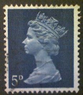 Great Britain, Scott #MH8, Used(o), 1968 Machin: Queen Elizabeth II, 5d, Stewart Blue - Machins