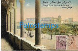 223066 ARGENTINA BUENOS AIRES GALERIA DE LA CASA DE GOBIERNO Y PLAZA DE MAYO CIRCULATED TO FRANCE POSTAL POSTCARD - Argentine