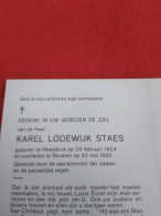 Doodsprentje Karel Lodewijk Staes / Haasdonk 25/2/1924 Beveren 30/5/1980 - Religion & Esotérisme