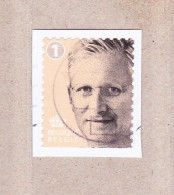 2019 Nr 4841a Onder Ongetand,gestempeld Op Fragment.Koning Filip I. - Used Stamps