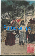 223081 ARGENTINA COSTUMES NATIVE INDIOS TOBAS FAMILY CIRCULATED TO FRANCE POSTAL POSTCARD - Argentine