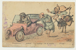 Carte Fantaisie - Toumobil..maboul... - Illustrateur CHAGNY Datée 1918 - Chagny