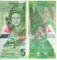 EAST CARIBBEAN New  $ 5   Polimer  2021  PW56   (Queen Elizabeth II -  Trafalgar Falls  Back)   UNC - Caribes Orientales