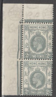 HONG KONG (CHINA) - 1937 - YVERT N°136 ** MNH En PAIRE BORD DE FEUILLE  - COTE = 50++ EUR - Ungebraucht