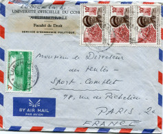 CONGO BELGE LETTRE PAR AVION DEPART LUBUMBASHI 23-5-67 POUR LA FRANCE - Storia Postale