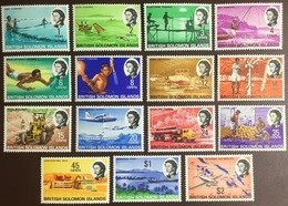 British Solomon Islands 1968 Definitives Set Aircraft Trees Fruit MNH - Islas Salomón (...-1978)