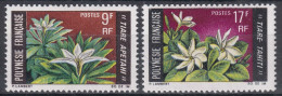 French Polynesia Polinesie 1969 Flowers Mi#90-91 Mint Hinged - Neufs