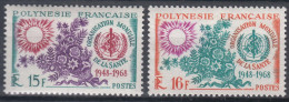 French Polynesia Polinesie 1968 Mi#84-85 Mint Hinged - Neufs