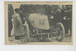 SPORT AUTOMOBILE - COURSE PARIS MADRID 1903 - BORDEAUX - Arrivée GABRIEL - Carte Photo Réalisée Par Photo SERENI - Rally Racing