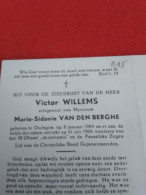 Doodsprentje Victor Willems / Oudegem 8/1/1904 - 31/6/1996 ( Marie Sidonie Van Den Berghe ) - Religion & Esotérisme