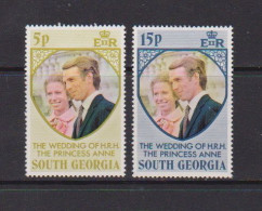 SOUTH GEORGIA    1973    Royal  Wedding    Set  Of  2    MH - Georgia Del Sud