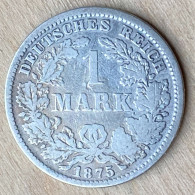 1875 FF Germany .900 Silver Coin Mark,KM#7,6038 - 1 Mark