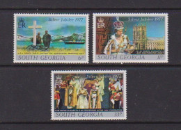 SOUTH GEORGIA    1977    Silver  Jubilee    Set  Of  3    MH - Georgia Del Sud