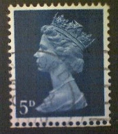 Great Britain, Scott #MH8, Used(o), 1969 Machin: Queen Elizabeth II, 5d, Stewart Blue - Machins