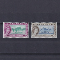 BAHAMAS 1954, SG #206,211, Part Set, Water Skiing, Yacht Racing, QEII, MH - 1859-1963 Crown Colony