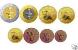 Cyprus  2023    De Volledige Set Van 8 Munten / 8 Pieces De 1ct A 2 Euro .     UNC Uit De Rol  UNC Du Rouleaux - Cipro