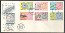 Trinidad And Tobago FDC_Sc. 312-317.   Tobago Stamp Centenary.  FDC Cancellation On FDC Envelope - Trindad & Tobago (1962-...)