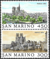 SAN MARINO - 1982 - PARIGI - DITTICO  -  NUOVO MNH** ( YVERT 1057\8- MICHEL 1261\2PAAR - SS 1102\3) - Nuevos