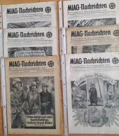 MIAG- Nachrichten - Werkzeitschrift Der Betriebsgemeinschaft MIAG 1940-41-42 Nazi's Factora Nemspaper 6 Pieces - Sonstige & Ohne Zuordnung