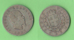 Italia 2 Lire 1863 Torino Italia Regno King Vic. Emanuele II° Italie Italy        ∇  9 - 1861-1878 : Victor Emmanuel II