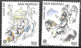 SAN MARINO - 1982- EUROPA - SERIE 2 VALORI -  NUOVA MNH** ( YVERT 1055\6- MICHEL 1249\50 - SS 1100\1) - Neufs