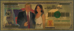 New US Paper Note 2020 Gold-plated 45. President Donald Trump UNC.- - Specimen