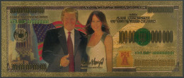 New US Paper Note 2020 Gold-plated 45. President Donald Trump UNC.- - Specimen