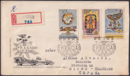 F-EX47750 CZECHOSLOVAKIA 1962 REG FDC INTERNATIONAL PHILATELIC EXPO.  - FDC